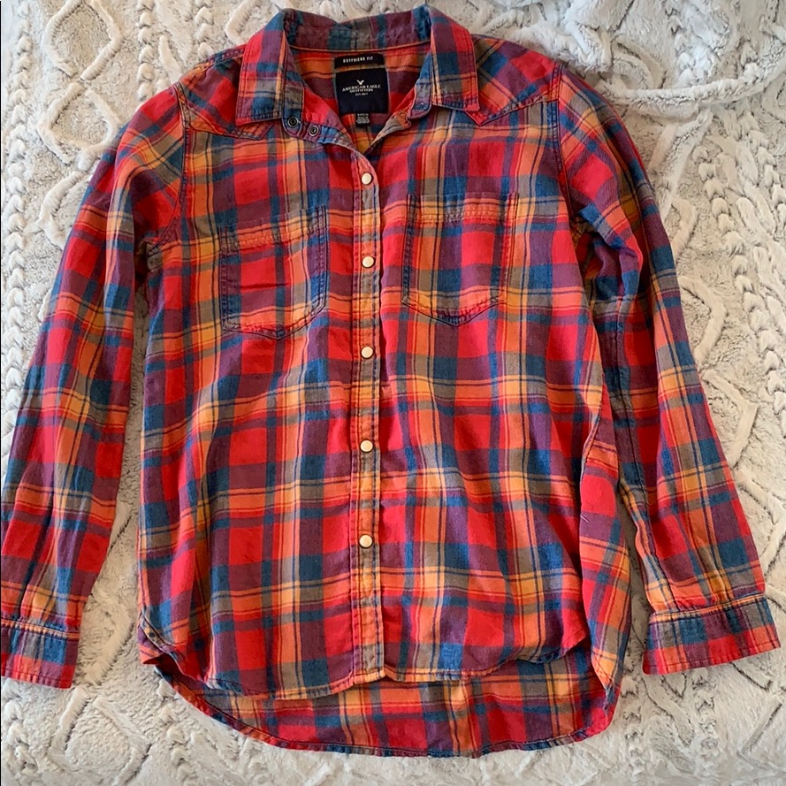 American Eagle Button Down Plaid